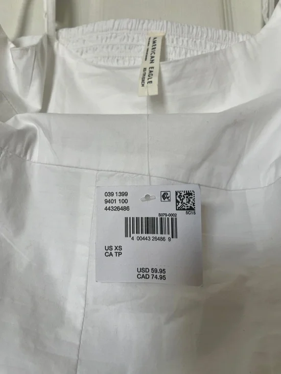 White Spaghetti Strap Flared Mini Dress - Picture 3 of 3